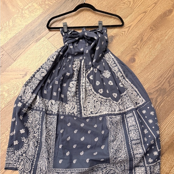 THE GREAT Navy Bandana Print Skirt - Picture 5 of 6